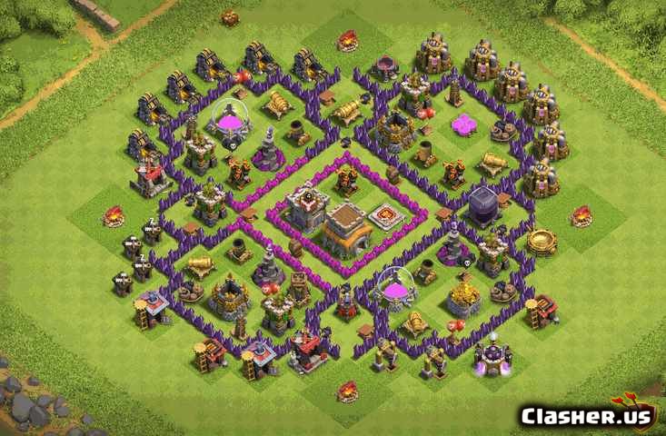 Town Hall 8 Th8 Hybrid Base Please Give Advice With Link 7 19 Hybrid Base Clash Of Clans Clasher Us