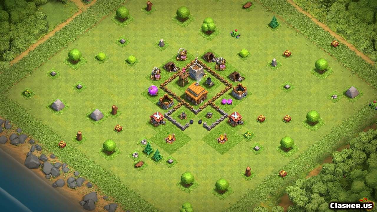 Town Hall 3 Th3 Best Base With Link 8 2019 Farming. coc th 3 base design .....