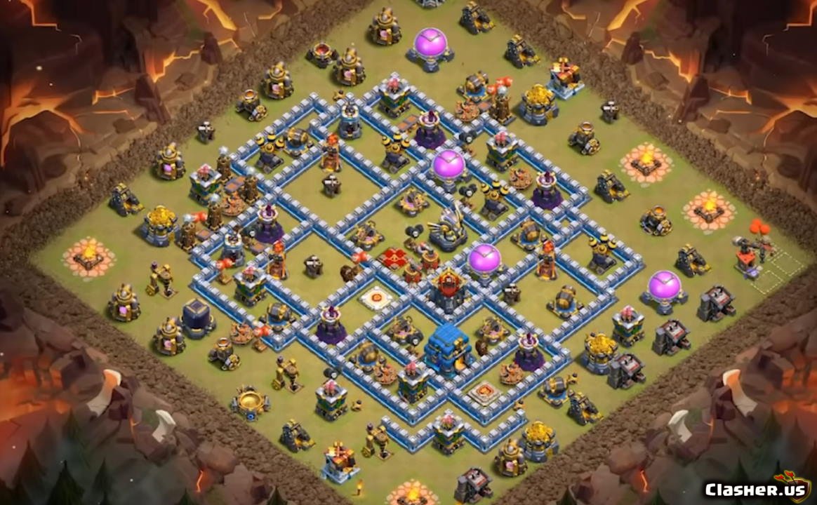 Town Hall 12 Th12 War World Championship Base V156 With Link 10 19 War Base Clash Of Clans Clasher Us