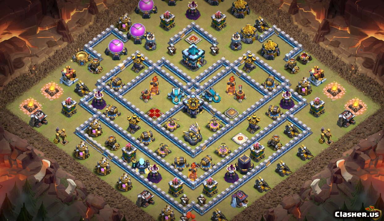 Map Town Hall 13 Copy Base [Town Hall 13] Th13 Trophy/War Base V341 [With Link] [0-2020] -  War Base - Clash Of Clans | Clasher.us