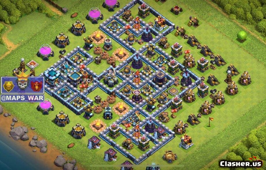 Map Town Hall 13 Town Hall 13] Th13 War/Trophy/Cwl Base - V637 [With Link] [3-2020] - War  Base - Clash Of Clans | Clasher.us