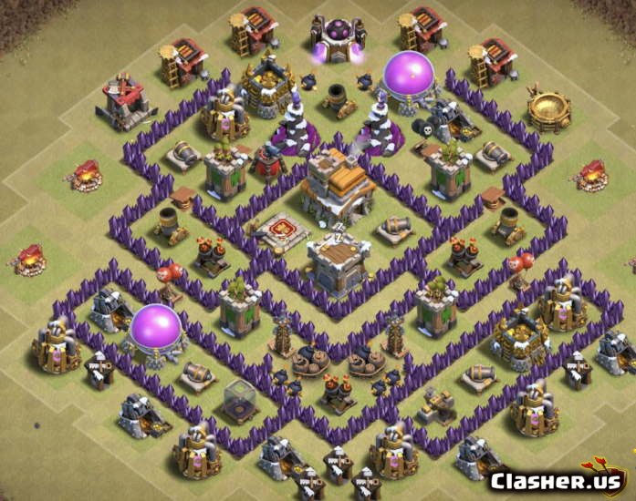 Clash Of Clans Town Hall 7 War Base Layout