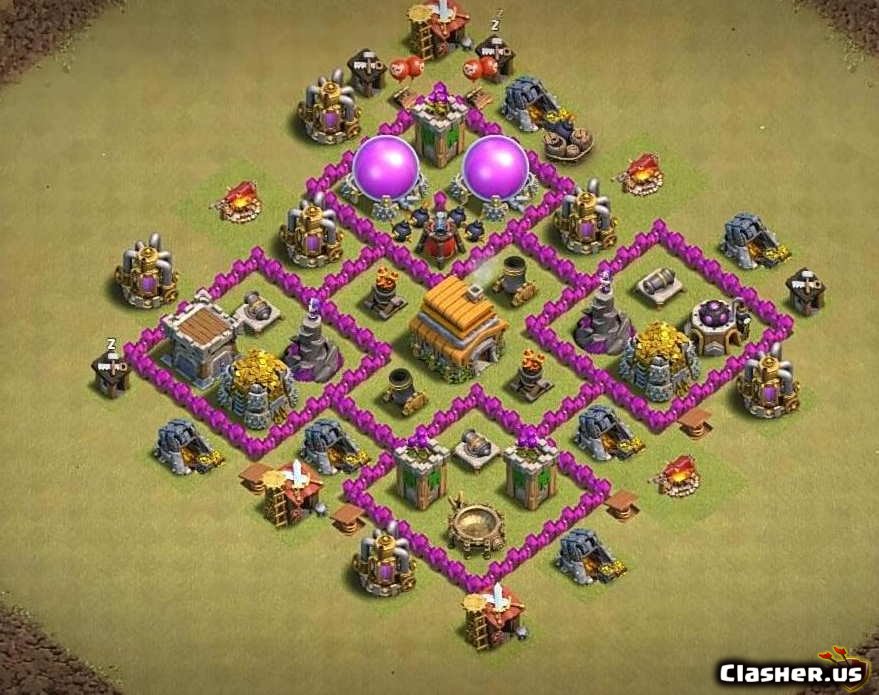 Town Hall 6 Th6 War Trophy Base 94 With Link 5 21 War Base Clash Of Clans Clasher Us