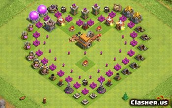 clash of clan level 6 base